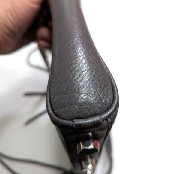 Rebecca Minkoff Leather Zip Chain Crossbody- Gray - Picture 8 of 11